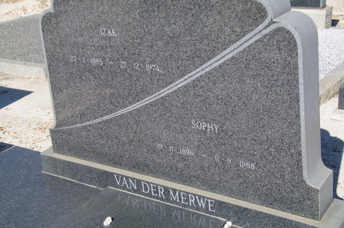 MERWE Izak, van der 1895-1974 &amp; Sophy 1896-1988