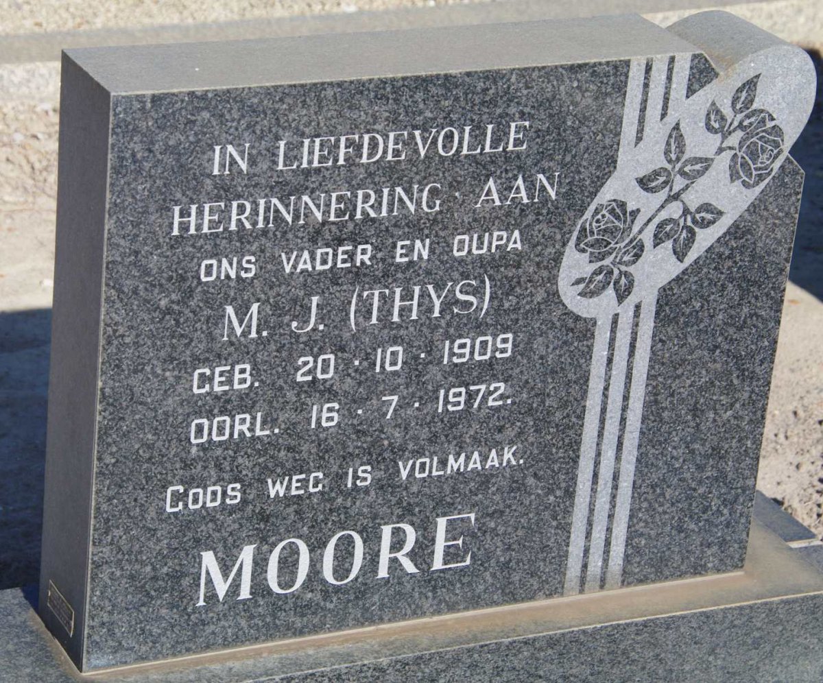 MOORE M.J. 1909-1972