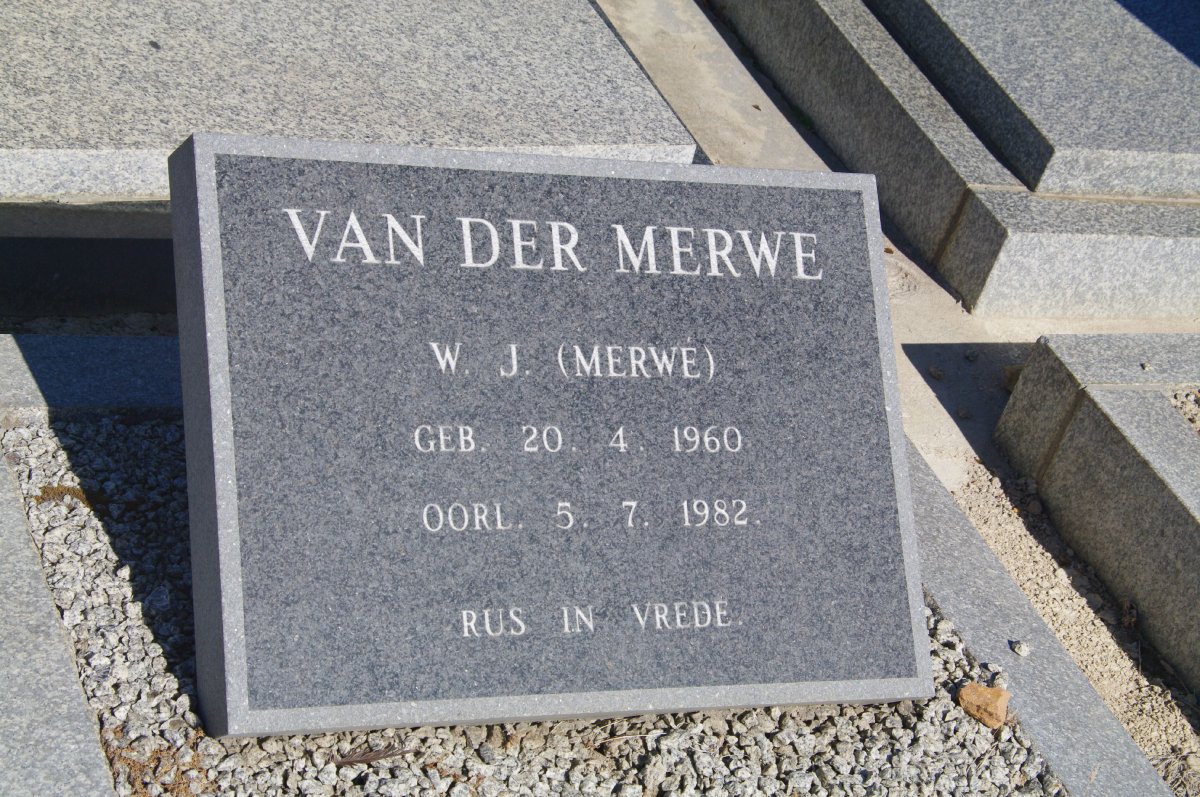 MERWE W.J., van der 1960-1982