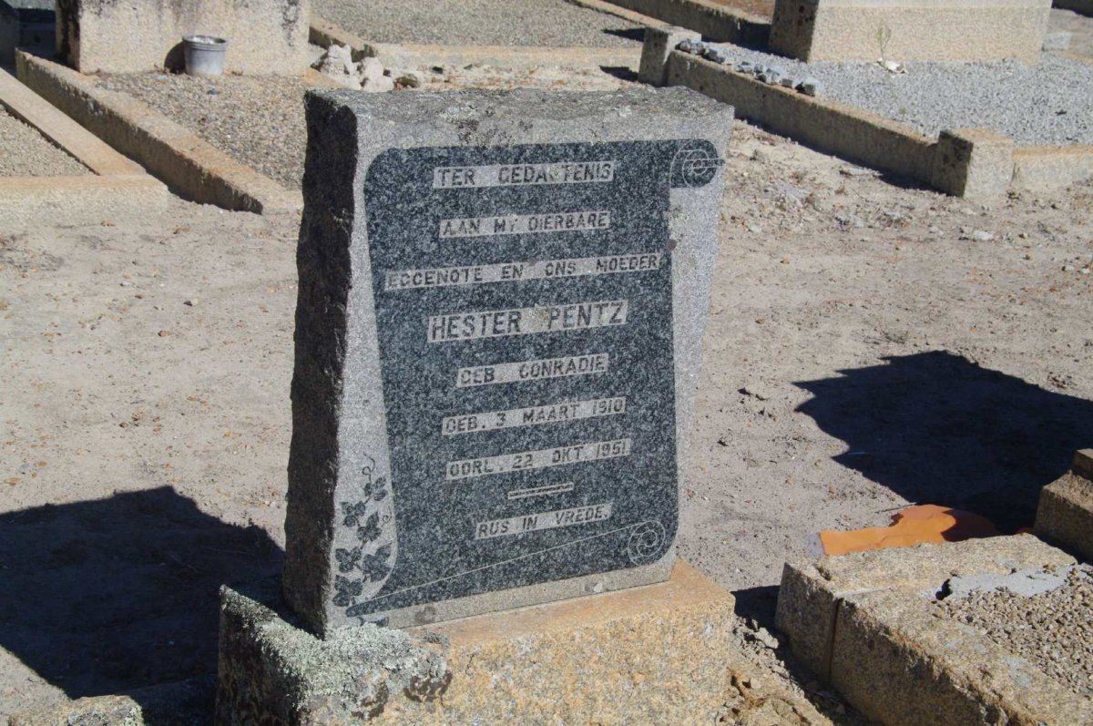 PENTZ Hester nee CONRADIE 1910-1951