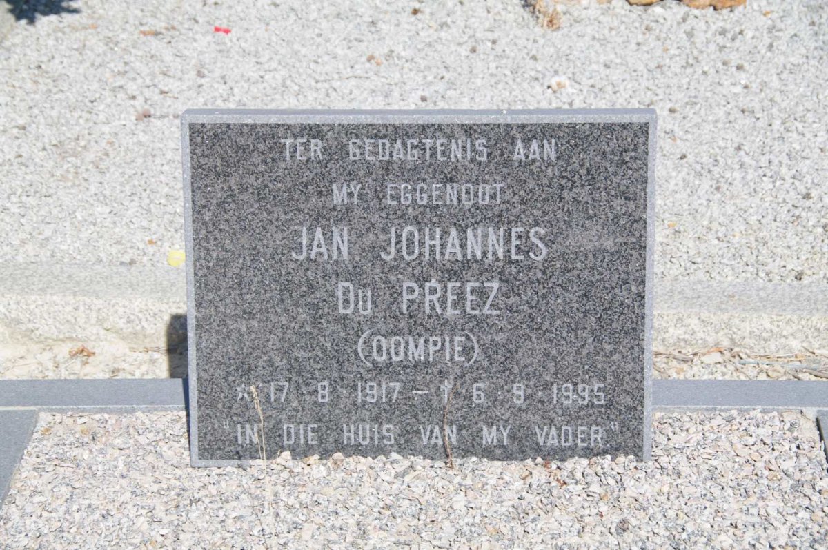 PREEZ Jan Johannes, du 1917-1995