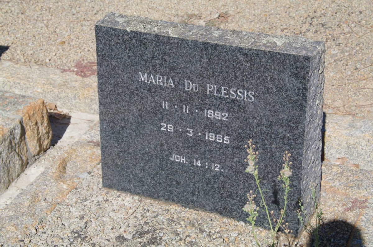 PLESSIS Maria, du 1892-1965