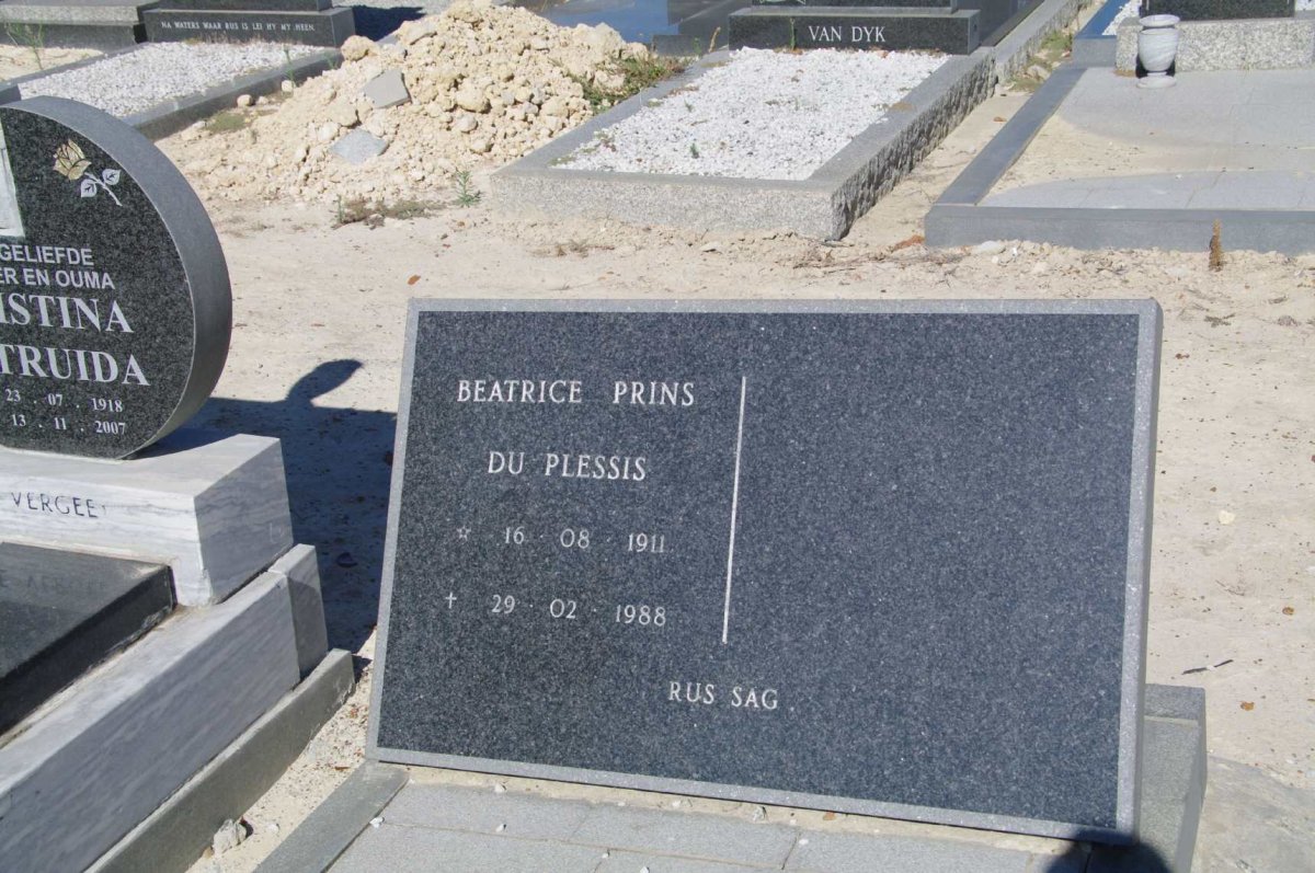 PLESSIS Beatrice Prins, du 1911-1988