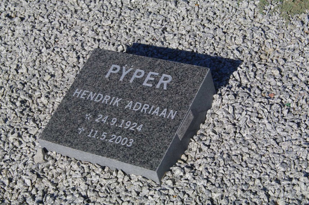 PYPER Hendrik Adriaan 1924-2003