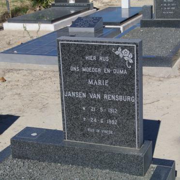 RENSBURG Marie, Jansen van 1912-1992