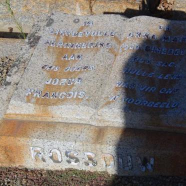 ROSSOUW Jozua Francois &amp; ?rna Maria ?INEBE??