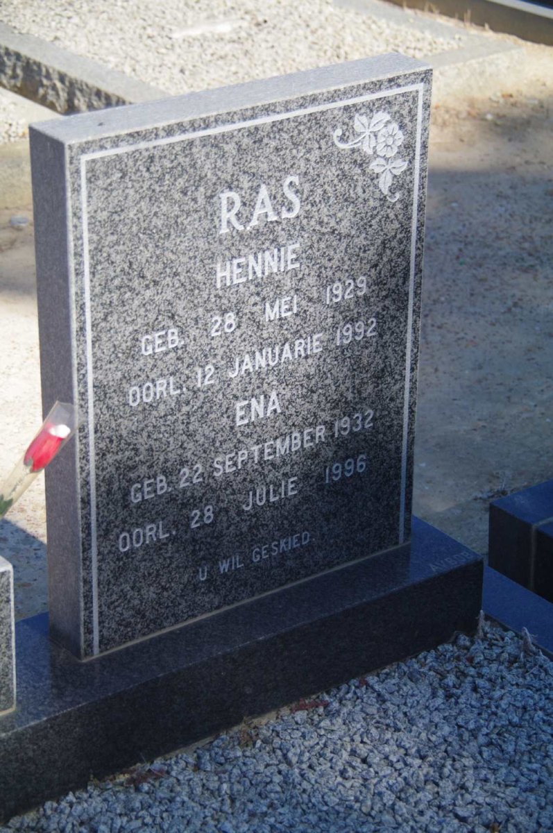 RAS Hennie 1929-1992 &amp; Ena 1932-1996