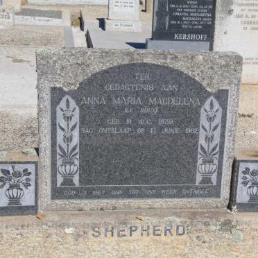 SHEPERD Anna Maria Magdalena nee le ROUX 1939-1982