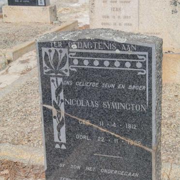 SYMINGTON Nicolaas 1912-1959