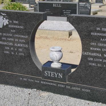 STEYN Francois Albertus 1911-1975 &amp; Catharina Wilhelmina LOUW 1917-2004