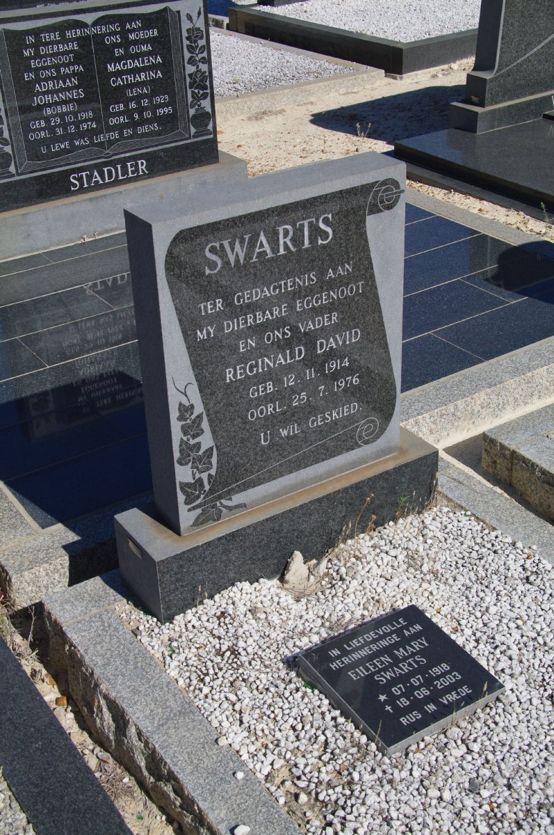 SWARTS Reginald David 1914-1976 &amp; Eileen Mary 1918-2003
