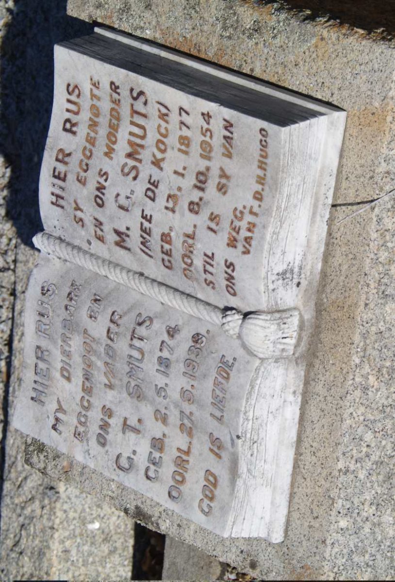 SMUTS G.T. 1874-1939 &amp; M.G. de KOCK 1877-1954