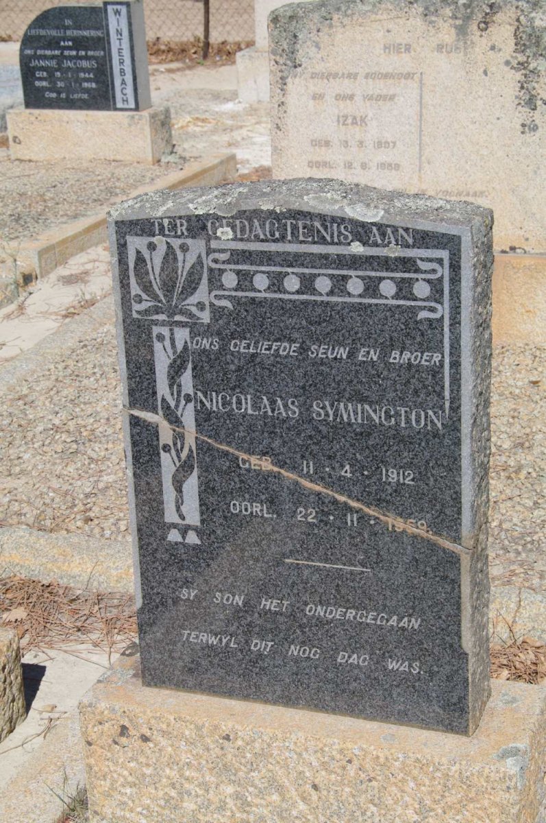 SYMINGTON Nicolaas 1912-1959