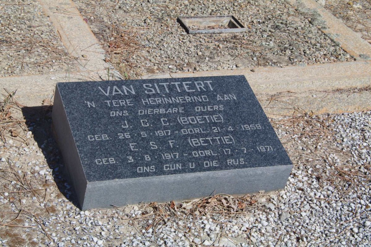 SITTERT J.G.C., van 1917-1959 &amp; E.S.F. 1917-1971