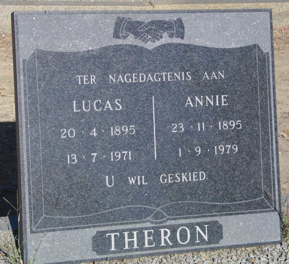 THERON Lucas 1895-1971 &amp; Annie 1895-1979