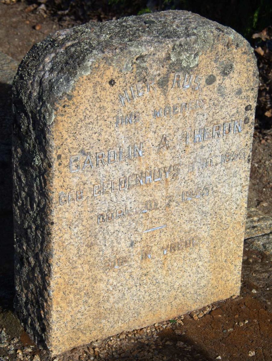 THERON Carolin A. nee GELDENHUYS 1853-19??