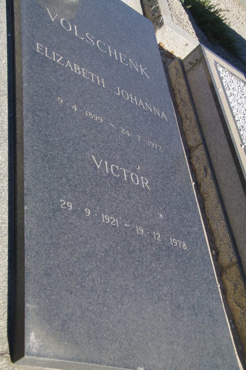 VOLSCHENK Elizabeth Johanna 1899-1977 :: VOLSCHENK Victor 1921-1978