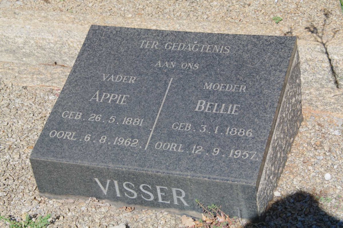 VISSER Appie 1881-1962 &amp; Bellie 1886-1957