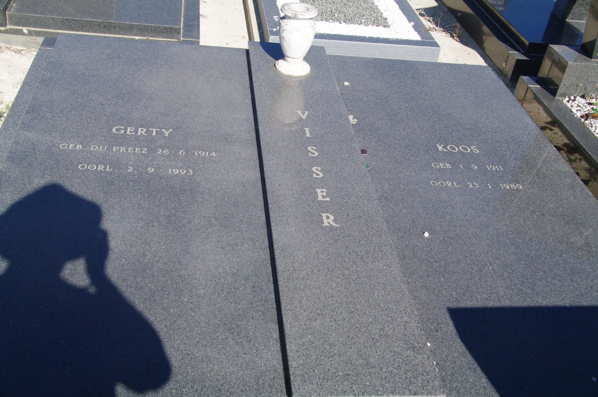 VISSER Koos 1911-1989 &amp; Gerty DU PREEZ 1914-1993