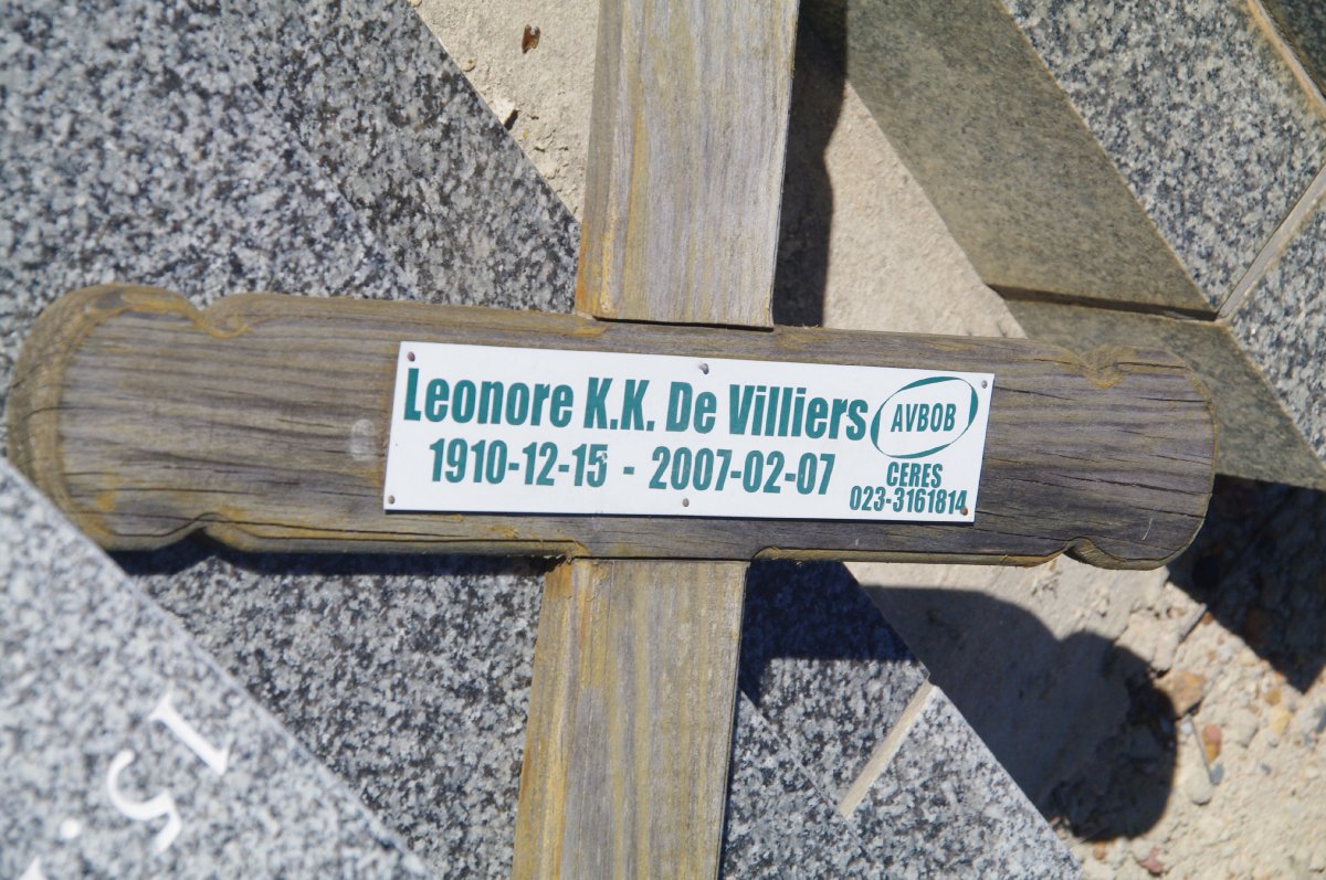 VILLIERS Leonore K.K., de 1910-2007