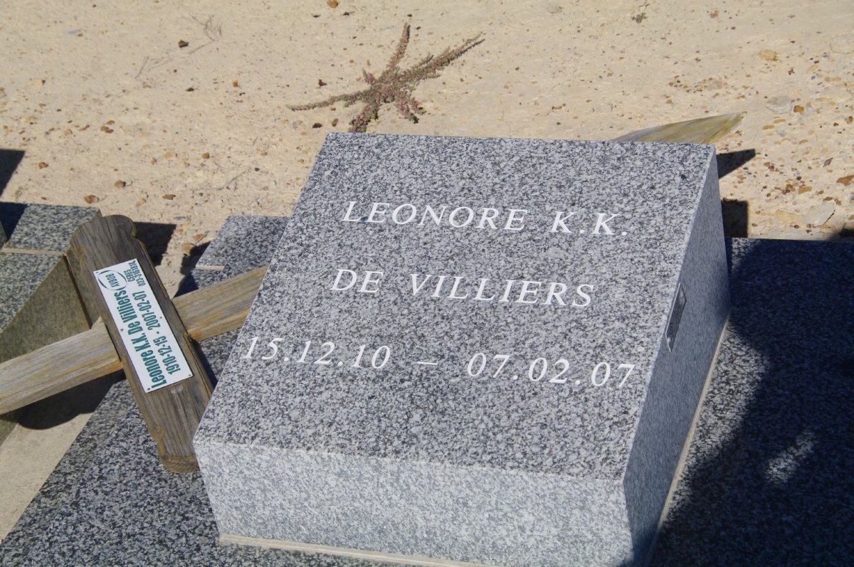 VILLIERS Leonore K.K., de 1910-2007