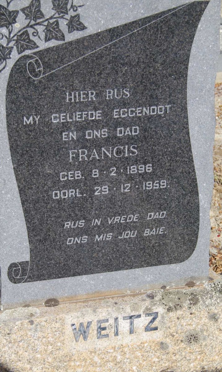 WEITZ Francis 1896-1959