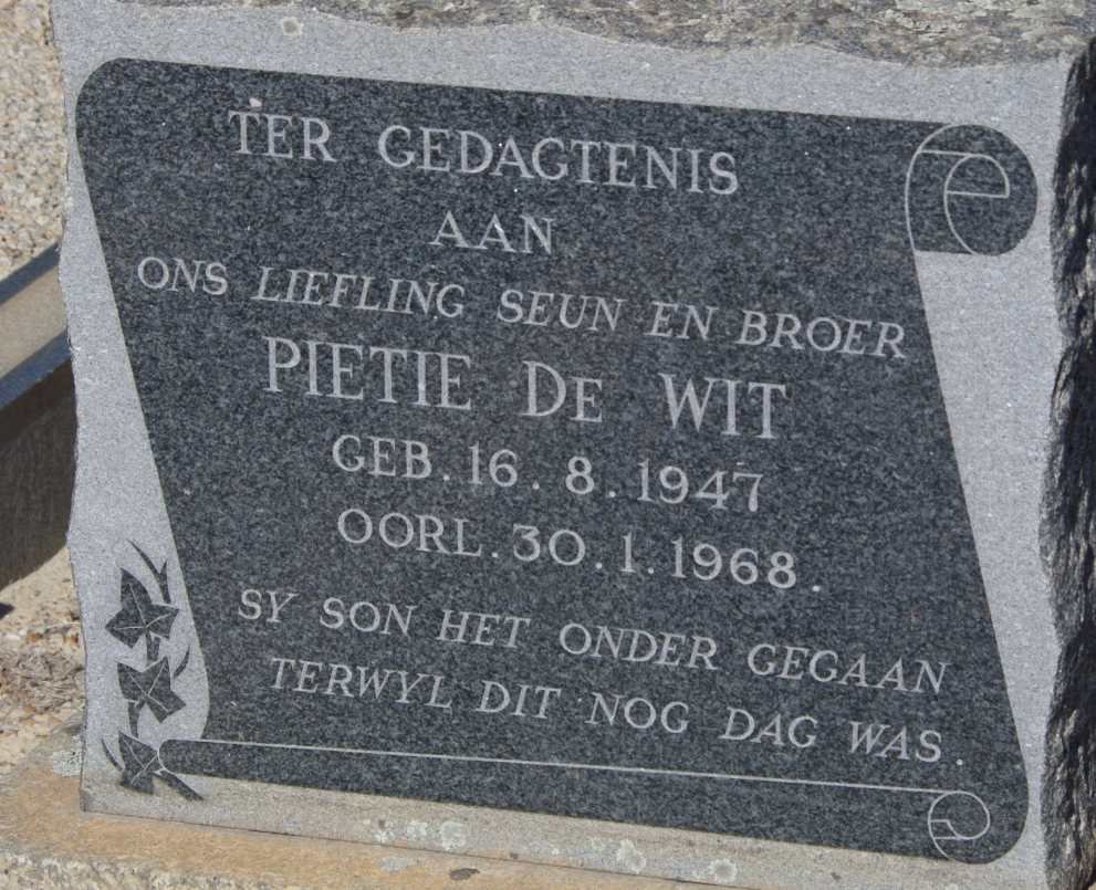 WIT Pietie, de 1947-1968