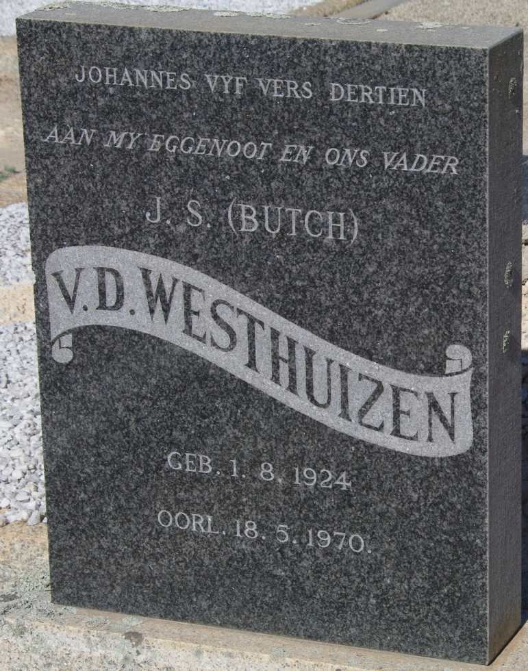 WESTHUIZEN J.S., v.d. 1924-1970