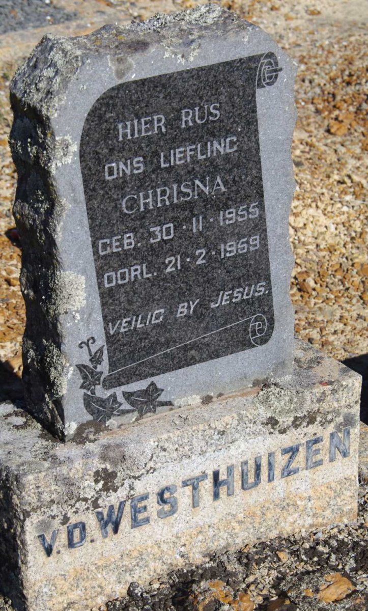WESTHUIZEN Chrisna, v.d. 1955-1959