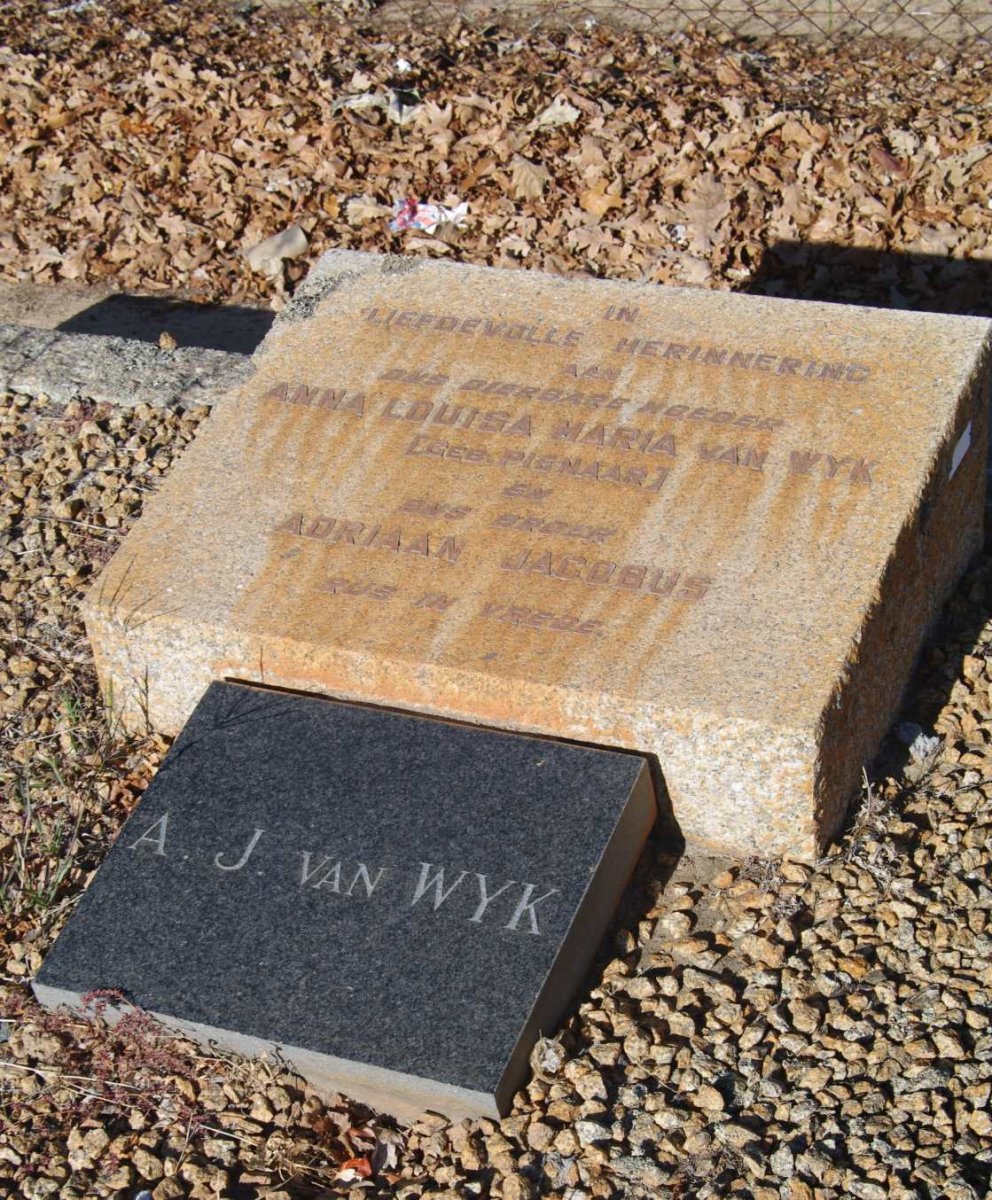 WYK Adrian Jacobus, van :: van WYK Anna Louisa Maria nee PIENAAR &amp; A.J.