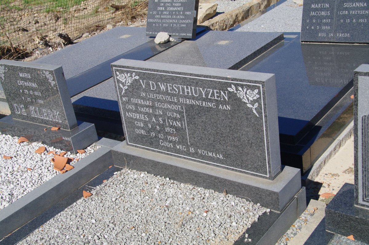 WESTHUIZEN Andries A.S., v.d 1923-1989