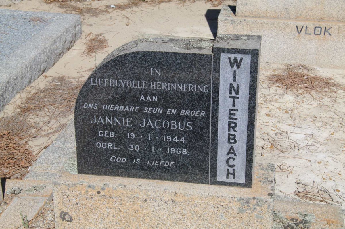 WINTERBACH Jannie Jacobus 1944-1968