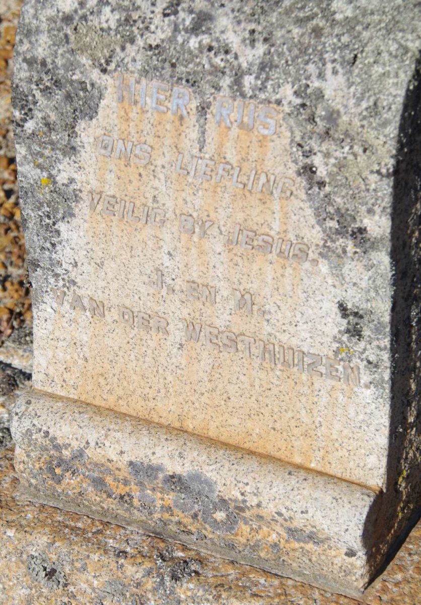 WESTHUIZEN, van der