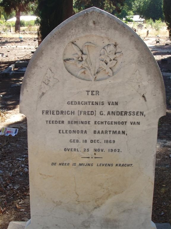 ANDERSSEN Friederich G. 1869-1902
