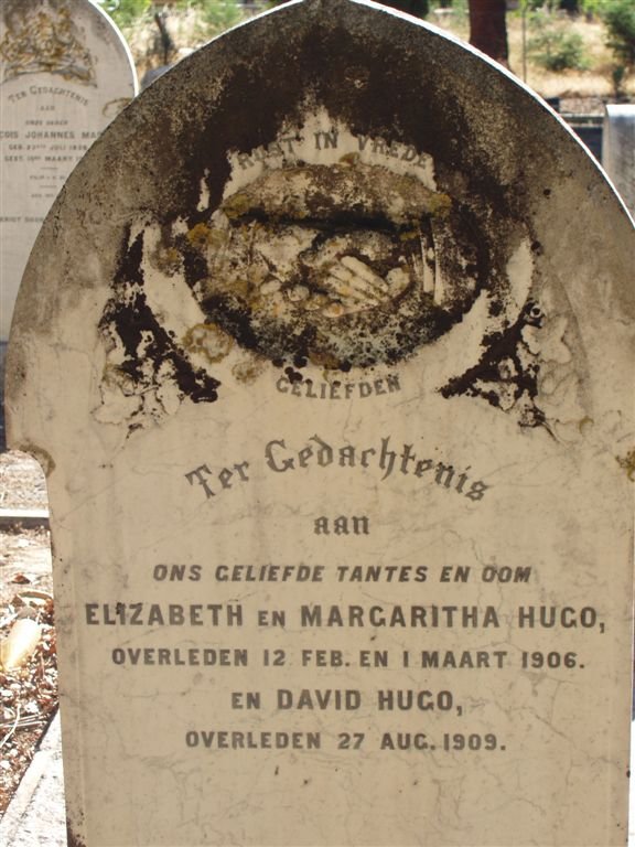 HUGO David -1909 :: HUGO Elizabeth -1906 :: HUGO Margaritha -1906