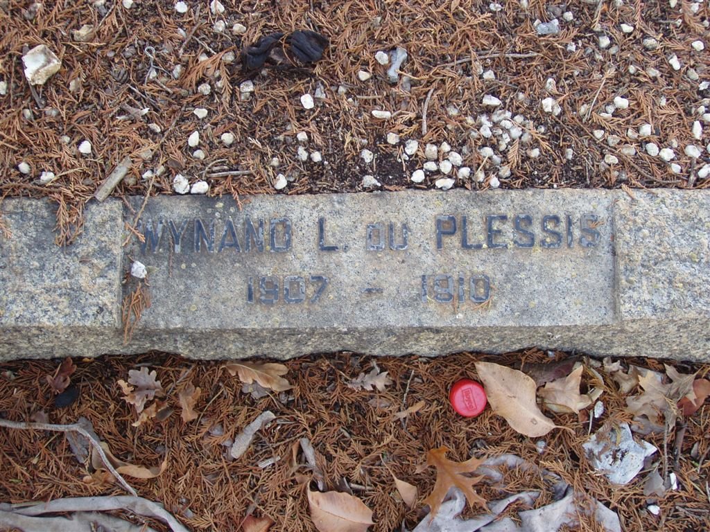 PLESSIS Wynand L., du 1907-1910