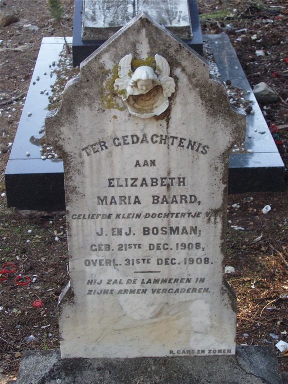 BOSMAN Elizabeth Maria Baard 1908-1908
