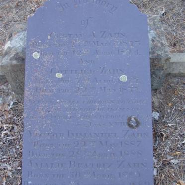 ZAHN Gustav A. 1873-1874 :: ZAHN Gottlieb 1877-1877 :: ZAHN Victor Immanuel 1877-1888 :: ZAHN Beatrix 1889-1889