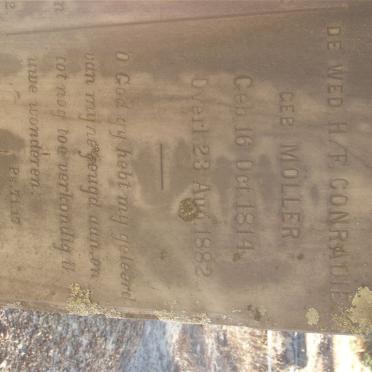 LIEBENBERG Hester Maria Margaretha nee CONRADIE 1833-1833 :: CONRADIE H.F. nee MOLLER 1814-1882