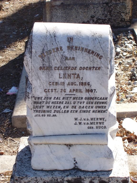 MERWE Lenta, v.d. 1886-1907