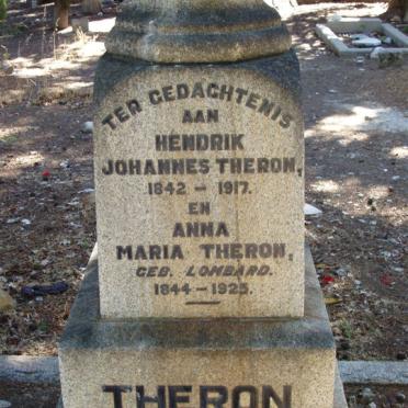 THERON Hendrik Johannes 1842-1917 &amp; Anna Maria LOMBARD 1844-1925