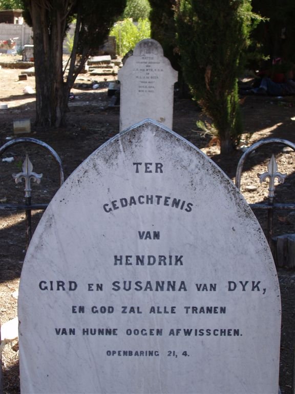 DYK Hendrik Gird, van &amp; Susanna