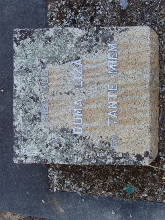 ? Ouma Liza en Tante Miem