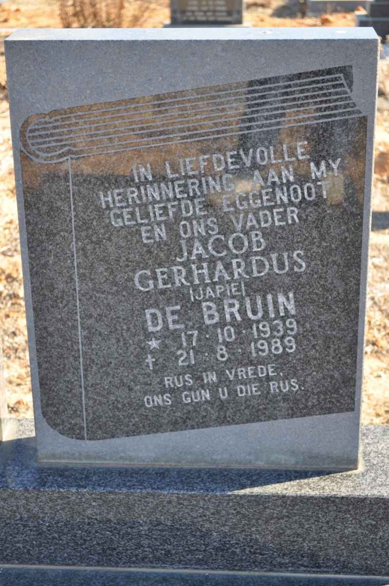 BRUIN Jacob Gerhardus, de 1939-1989