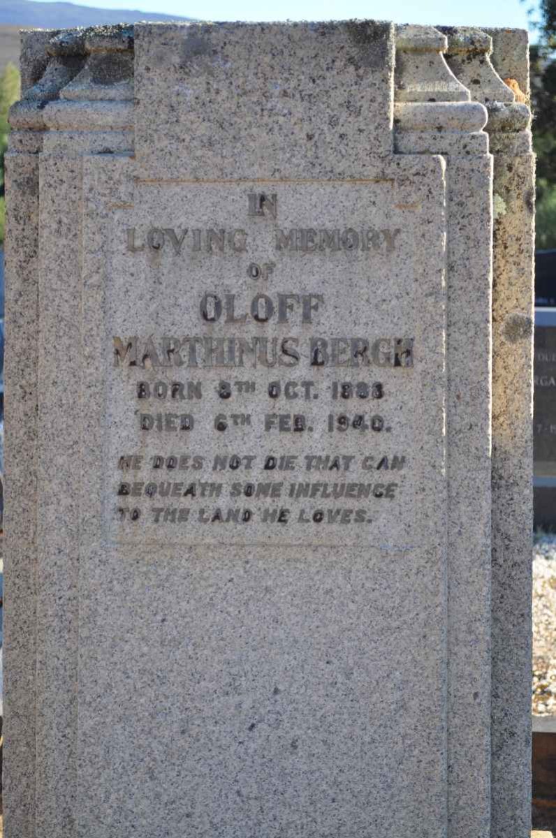 BERGH Oloff Marthinus 1888-1940