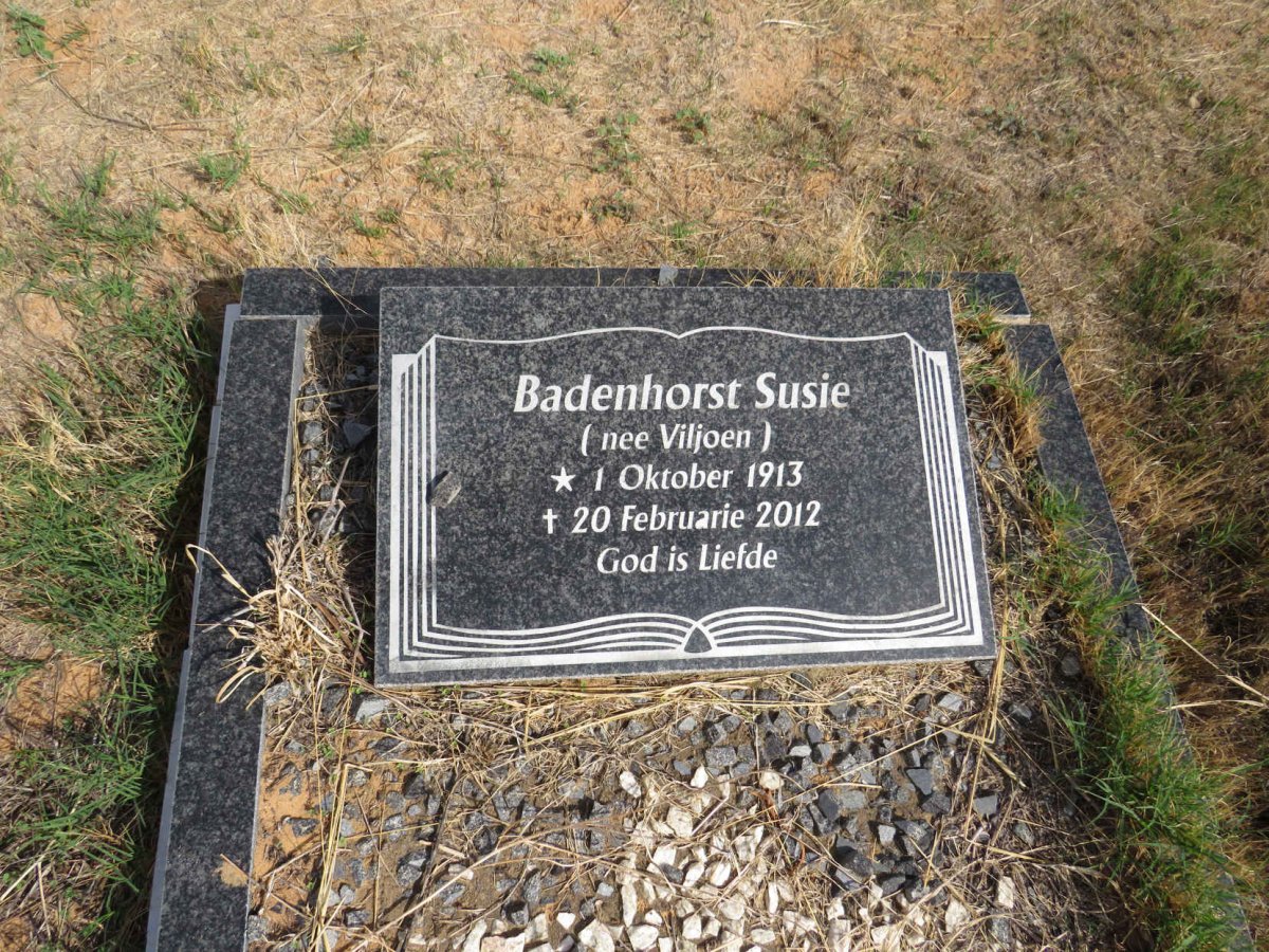 BADENHORST Susie nee VILJOEN 1913-2012