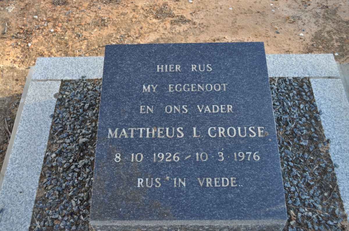 CROUSE Mattheus L. 1926-1976