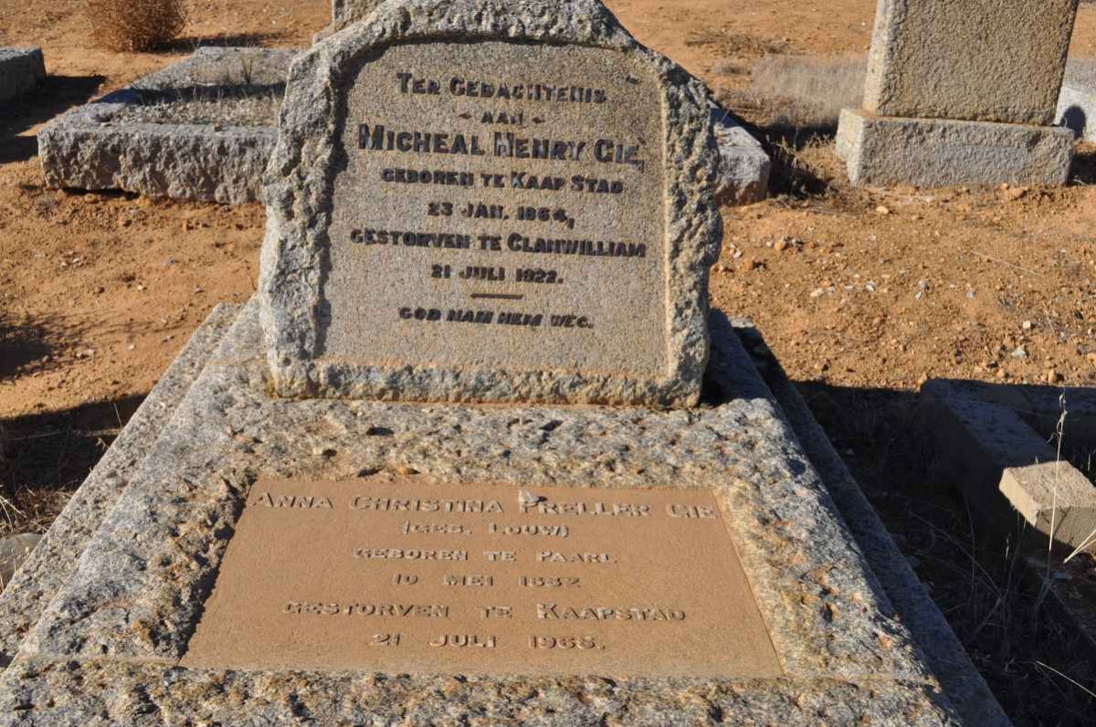 GIE Micheal Henry 1864-1922 &amp; Anna Christina Preller LOUW 1882-1965