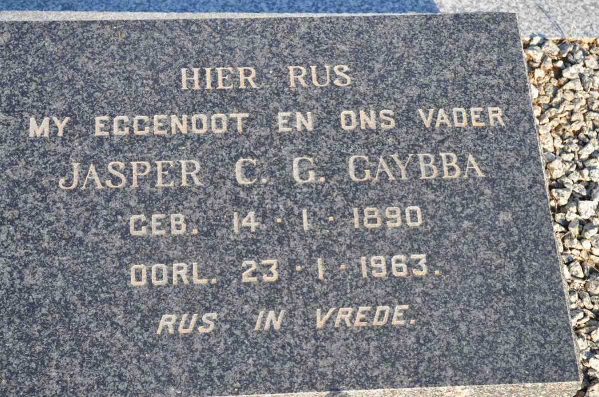 GAYBBA Jasper C.G. 1890-1963