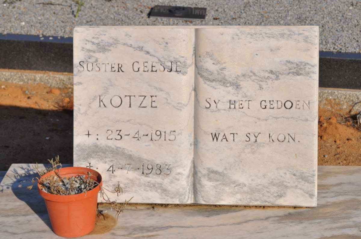 KOTZE Geesje 1915-1983